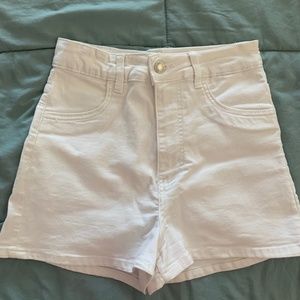 White Jean shorts